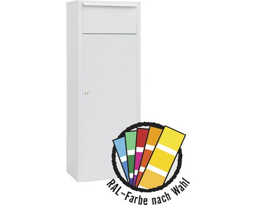 MEFA Paketbriefkasten Stahl pulverbeschichtet BxHxT 385/1043/230 mm Hazel 466M in RAL Sonderfarbe nach Wunsch