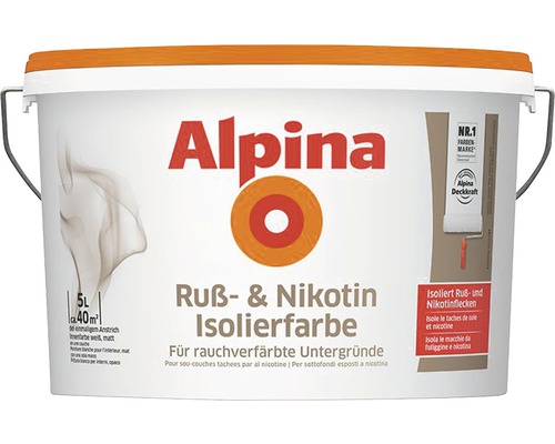 Barrage anti-nicotine Alpina peinture murale 5 l