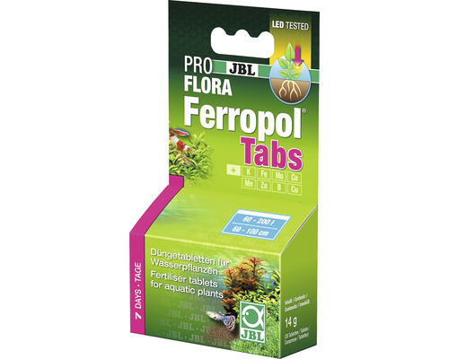 JBL ProFlora Ferropol Tabs Düngetabletten für Wasserpflanzen, geeignet für 60 bis 200 Liter Aquarien