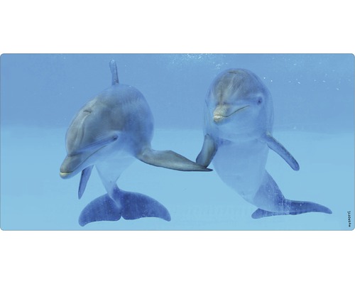 Badrückwand mySPOTTI aqua Delphin 90x45 cm