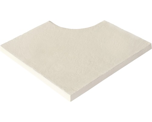 Bordure de piscine margelle Aquitaine angle intérieur pour rayon 15 cm blanc béton 49,5/49,5 x 31 x 3,2 cm