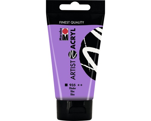 Peinture acrylique Marabu Artist Acryl lilas 935 75 ml Tube de peinture acrylique pour artistes lilas