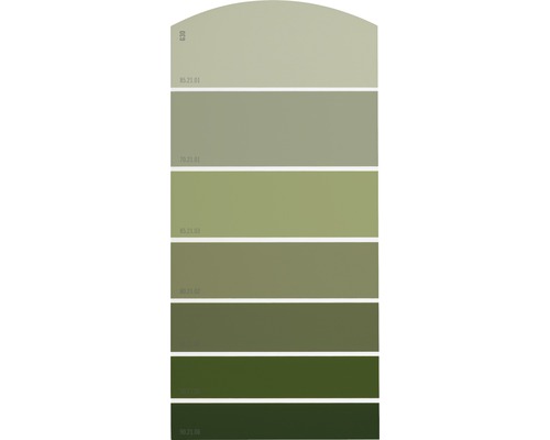 Carte échantillon de peinture G30 univers des couleurs vert 21x10 cm