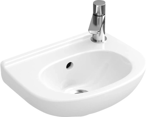 Lave-mains Villeroy & Boch O.Novo blanc 36 cm, trou pour robinet à droite, 53603801