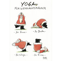 Illustration de pères Noël faisant du yoga