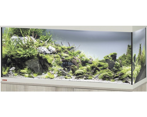 Aquarium, Glasbecken EHEIM GB 123 vivalineLED 240, ca. 121 x 41 x 54 cm, ca. 240 l, nur mit oberer Blende eiche grau, ohne Beleuchtung und weitere Technik, ohne Inhalt-0