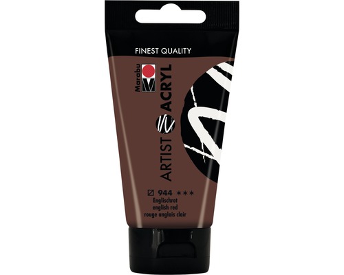 Marabu Acrylfarbe Artist Acryl englischrot 944 75 ml Tube Künstler-Acrylfarbe Englischrot