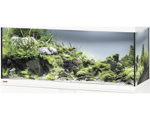 Aquarium, bac en verre EHEIM GB 123 vivalineLED 240 env. 121 x 41 x 54 cm, env. 240 l, uniquement avec cache supérieur blanc sans éclairage ni autre élément technique, sans contenu