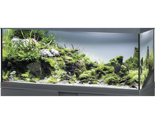 Aquarium, bac en verre EHEIM GB 123 vivalineLED 240 env. 121 x 41 x 54 cm, env. 240 l, uniquement avec cache supérieur anthracite sans éclairage ni autre élément technique, sans contenu-0