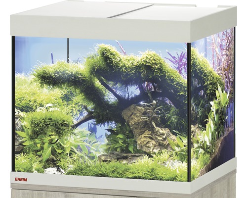 Aquarium EHEIM Vivaline 150 avec éclairage à LED, chauffage, filtre sans meuble bas chêne