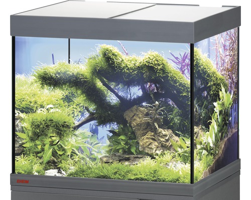 Aquarium EHEIM Vivaline 150 avec éclairage à LED, chauffage, filtre sans meuble bas anthracite