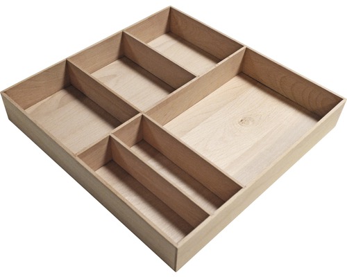 Organisateur de tiroir Fackelmann 38x4,5x37 cm hêtre 80010 Organisateur de tiroir en bois avec plusieurs compartiments