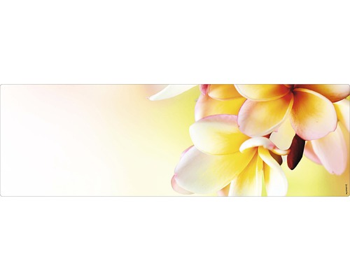 Panneau mural salle de bains mySPOTTI aqua Aqua Hawaii 140x45 cm Panneau mural décoratif avec motif floral