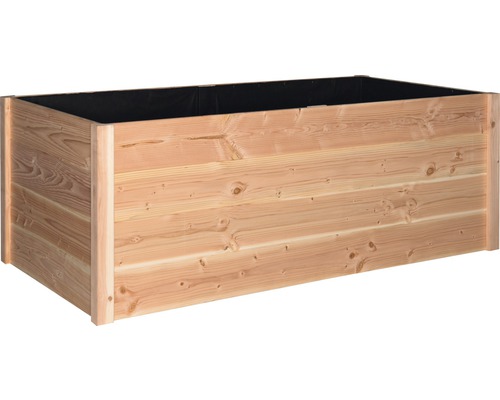 Hochbeet aus Holz mit Pflanzfolie