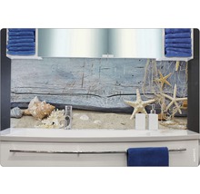 Küchenrückwand mit Strandmotiv im Badezimmer