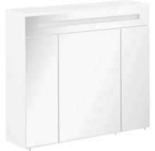 Spiegelschrank FACKELMANN Kara 80 x 22,5 x 70 cm weiß 3-türig LED IP 20