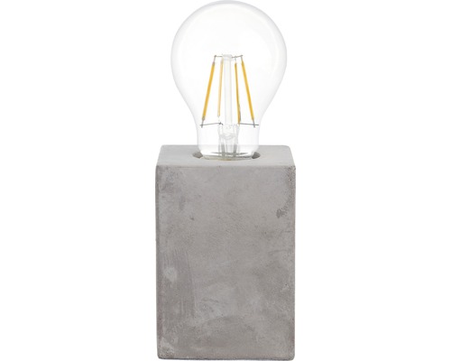 Lampe décorative avec base en béton et ampoule transparente