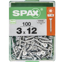 Vis Spax 3x12 millimètres, 100 pièces, T10