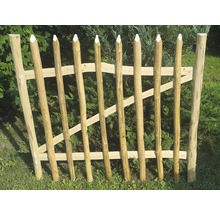 Portillon simple clôture déroulable Staketen en noisetier 100 x 90 cm naturel-thumb-1