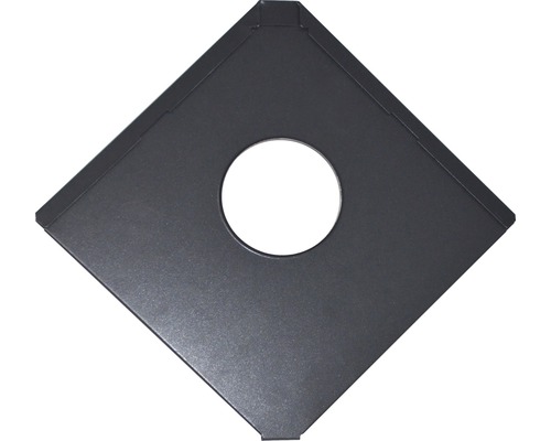 Plaque de base PRECIT aluminium Quadra pour traversée pour toit gris anthracite RAL 7016 316 x 316 x 0,7 mm