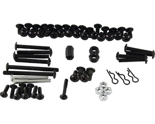 Assortiment de vis, écrous et broches