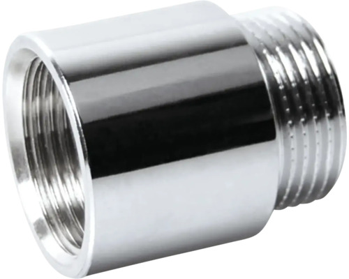 Hahnverlängerung verchromt ½"x25mm Rohrverschraubung mit Innen- und Außengewinde