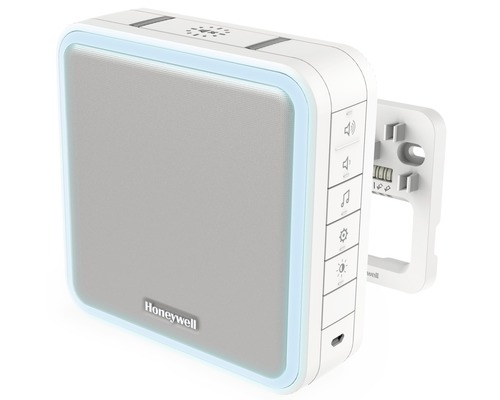 Sonnerie radio avec récepteur et amplificateur de portée Honeywell DW915S blanc Sonnette Honeywell avec différentes options de réglage