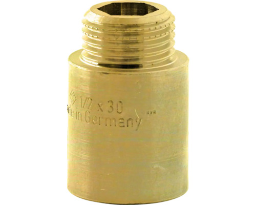 Hahnverlängerung messing ½"x30mm Messingnippel mit 1/2 Zoll x 30 Millimeter Gewinde