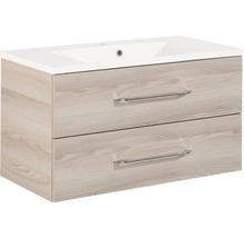 Badmöbel-Set FACKELMANN B.clever 90 cm mit Waschtisch Alaska Esche