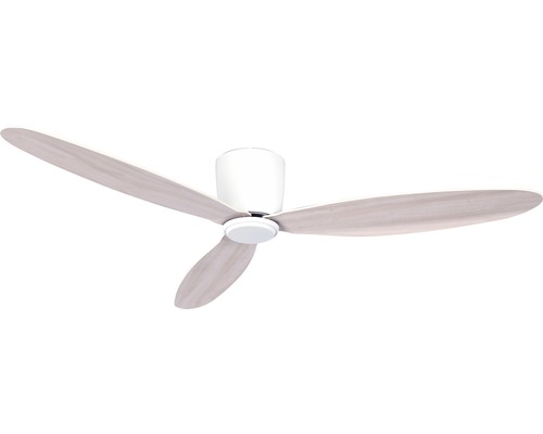 Ventilateur de plafond blanc bois gris blanc Airfusion Radar ø 132 cm avec télécommande, fonction été + hiver