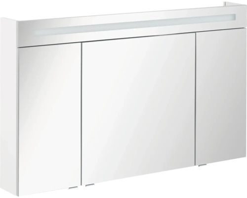 Armoire de toilette FACKELMANN B.clever 120 x 16 x 71 cm blanc 3 portes led IP 20