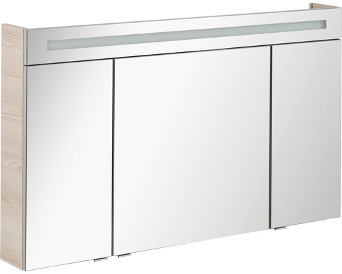 Spiegelschrank FACKELMANN B.clever 120 x 16 x 71 cm alaska esche 3-türig LED IP 20