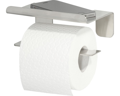 Porte-papier toilette en acier inoxydable avec étagère pour téléphone portable et rouleau de papier toilette