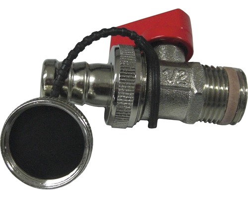 Robinet KFE Schell 1/2" avec levier Robinet d''équerre avec purge et clapet anti-retour, raccord 1/2 pouce