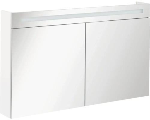 Spiegelschrank FACKELMANN B.clever 120 x 16 x 71 cm weiß 2-türig LED IP 20