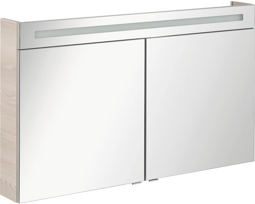 Spiegelschrank FACKELMANN B.clever 120 x 16 x 71 cm alaska esche 2-türig LED IP 20