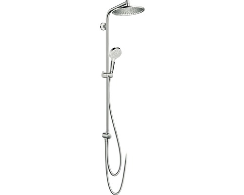 Colonne de douche avec inverseur hansgrohe Crometta S Showerpipe 240 1jet EcoSmart chrome 27270000