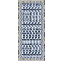 Fliesenmatte mit blauem geometrischem Muster