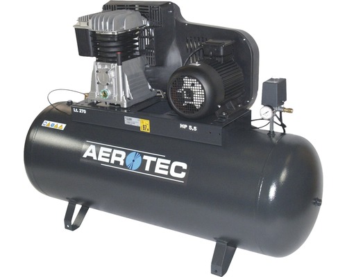 Compresseur Aerotec 650-270 Pro 10 bars à plat - 400 volts