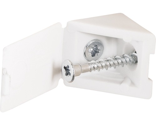Angle en plastique avec vis de fixation