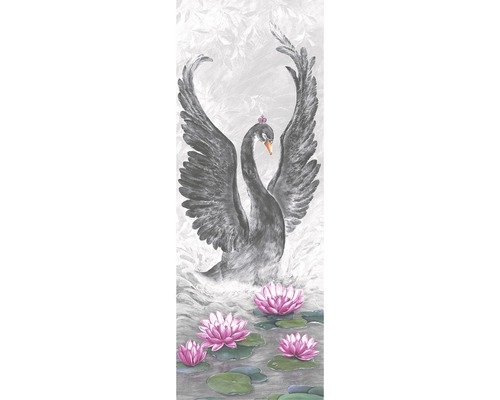 Papier peint panoramique intissé 58502 Glööckler Imperial Cygne gris argent 1 pce 106 x 280 cm