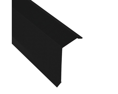 Angle d'arête pour plaque ondulée métal PRECIT S18 Big Stone noir foncé RAL 9005 2000 x 95 x 100 mm