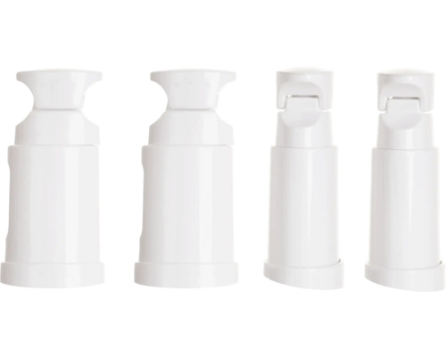 Kit de fixation de rechange Rotheigner pour radiateurs de salle de bains blanc Quatre têtes de pompe blanches pour flacons distributeurs