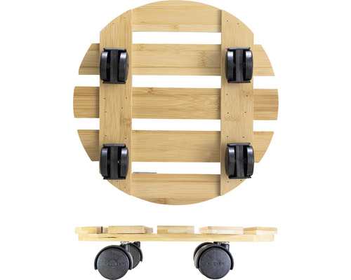 Pflanzenroller aus Bambus mit Rollen