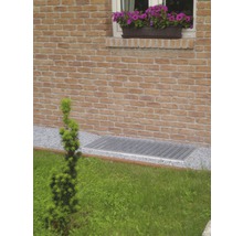 Caillebotis en métal déployé Wolfa pour cour anglaise 101x43 cm (dimensions de la grille lxhxp 105x3,1x41,3 cm)-thumb-2 Caillebotis en métal déployé Wolfa pour cour anglaise 101x43 cm (dimensions de la grille lxhxp 105x3,1x41,3 cm)-thumb-2