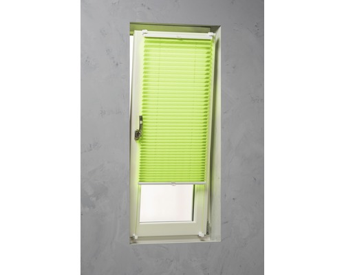 Store plissé Soluna avec guidage latéral, vert 120x130 cm