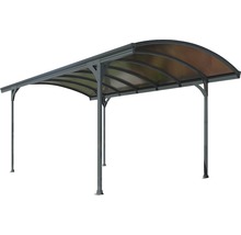 Carport simple Palram – Canopia Vitoria 5000 avec gouttière 290 x 500 cm anthracite