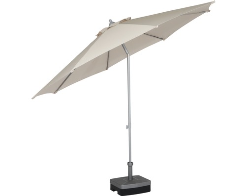 Parasol beige avec support pour l''extérieur
