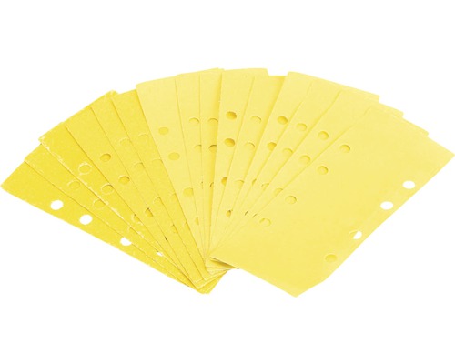 Feuille abrasive pour ponceuse vibrante Pattfield 93 x 230 mm 25 pces, perforé Papier abrasif avec trous en éventail