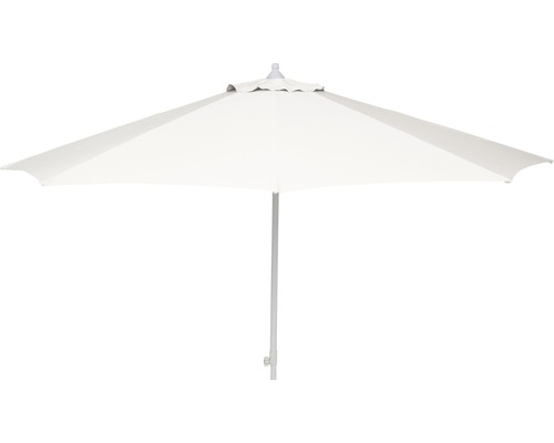 Parasol de jardin blanc avec pied en métal